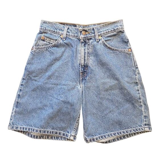 Vintage 1994 Levi's Shorts Women's 25 Blue Relaxed Fit Baggy 950 Orange Tab - Picture 2 of 6
